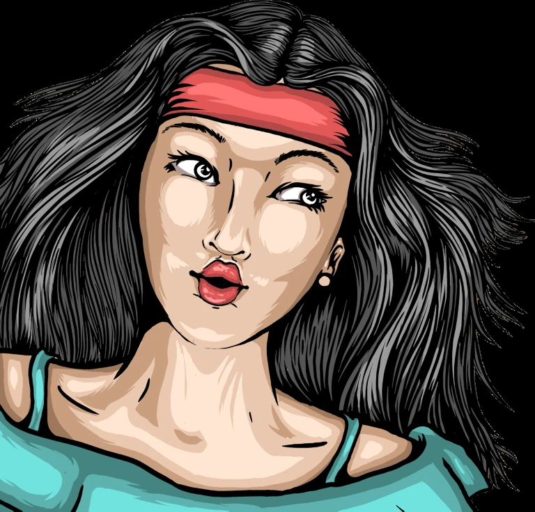 Reference image: woman runner in distinctive style